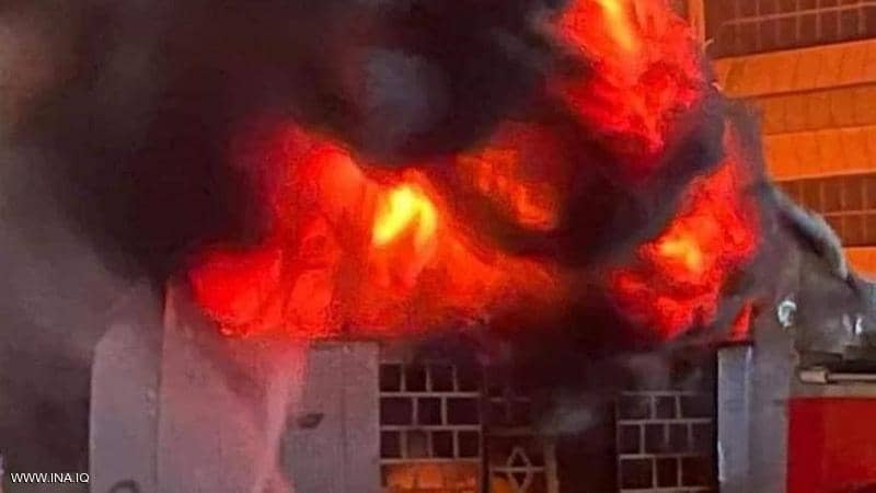 حريق مستشفى الامام الحسين في الناصرية
